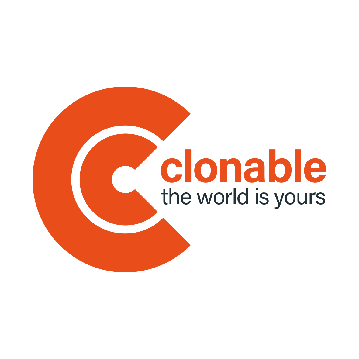 Clonable logotipo con eslogan fondo claro